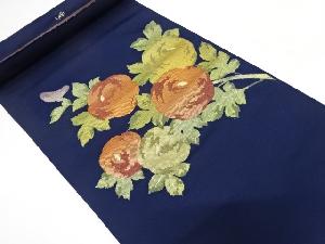 アンティーク　万寿菊模様織り出し　名古屋帯地反物